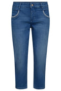 Naomi Bali Jeans Capri | Mid Blue | Jeans fra Mos Mosh
