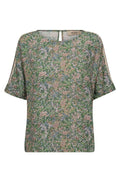 Palma Flowish Orchid Blouse | Turf Green | Bluse fra Mos Mosh – nedsat