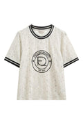 Eico Tee 207158 | Moonbeam W. Black | T-Shirt fra Freequent – nedsat