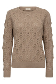 Dodo Pullover | Simply Taupe | Strik fra Freequent