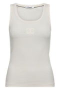 Granny Rib Solid Emb Tank 43009 | White | T-Shirt fra Co'couture