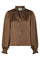 Delsie Drapy Sateen Blouse | Dusty Brown | Bluse fra Neo Noir