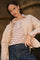 Aliz Caliz Stripe SS Knit | Cabernet | Strik fra Mos Mosh