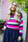Frodine Stripe Pullover | Navy Pink Creme Stripe | Strik fra Liberté