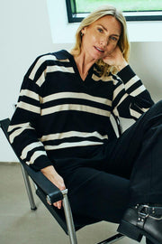 Flow Pullover 206651 | Black W. Moonbeam Melange | Strik fra Freequent