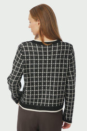 Doro Stitch Knit Cardigan | Black | Strik fra Neo Noir