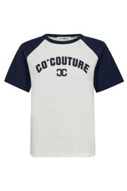 Edge Block Tee 33169 | OffwhiteNavy | T-Shirt fra Co'couture
