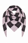 Chloe Check Scarf | Coffee/Pink