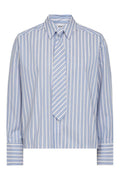 Devin Stripe Tie Shirt 45018 | Blue | Bluse fra Co'couture