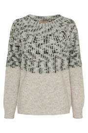 Lilia Knit | Crema/Grigio | Strik fra Marta du Chateau