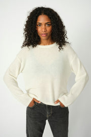 Mape O-Neck Knit | Ecru | Strik fra Mos Mosh