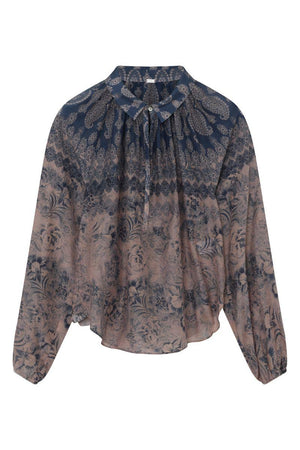 Annsofie blouse | Navy/Rose | Skjorte fra Gustav