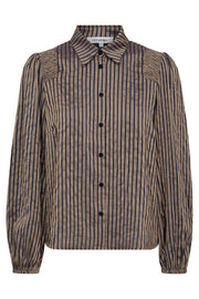 Calvia Stripe Smock Shirt 35888 | Navy | Bluse fra Co'couture
