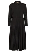 Maike Pleat Dress | Schwarz | Kleid von Mos Mosh