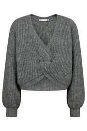 Cozy Lurex Twist Knit 32132 | Grey Melange | Strik fra Co'couture