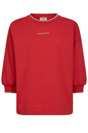 Darin 3/4 Sleeve Sweatshirt   | Chinese Red | Sweats fra Mos Mosh