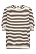Tini Stripe Kurzarm | Braun | Bluse von Statebird – nedsat