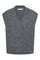 Coralie V-Knit Vest 32169 | Grey Melange | Strik fra Co'couture