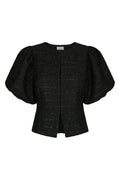 Anela Boucle Blouse | Black | Bluse fra Neo Noir – nedsat