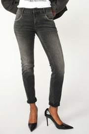 Naomi Perla Grigio Jeans Regular | Grey | Jeans fra Mos Mosh