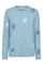 Louisa Pullover 205417 | Chambray Blue Ml W Light Gr Ml | Strik fra Freequent