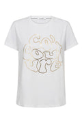 Co'couture Foil Tee 33198 | White-Gold | T-Shirt fra Co'couture – nedsat