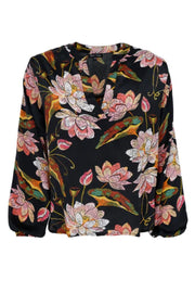 Luna Blouse | Deep Floral | Bluse fra Black Colour