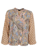 Luna Blouse | Paradise Sky Mix | Bluse fra Black Colour