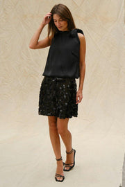 Miva Big Sequins Skirt | Black | Nederdel fra Neo Noir