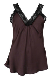 Bea Black Lace Top | Coffee | Bluse fra Black Colour