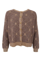 Elva Knit Cardigan | Taupe | Strik fra Black Colour