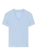 Ghana V-neck S/S t-shirt | Sea Breeze | T-Shirt fra Gustav