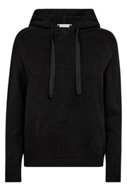 Row Hoodie Knit 32168 | Black | Strik fra Co'couture
