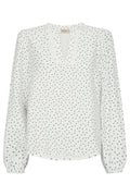 Elin Bluse 207315 | Star Off-White W. Black | Bluse von Freequent