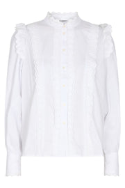 Alva Anglaise Cuff Shirt | White | Skjorte fra Co'couture