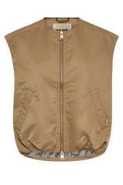 Kura Solid Waistcoat   | Sesame | Vest fra Mos Mosh