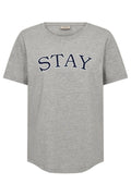 Fenjal Tee 207452 | Light Grey Mel. W. Navy Blazer | T-Shirt fra Freequent – nedsat