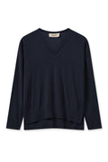 Tani V-neck Knit | Salute Navy | Strik fra Mos Mosh
