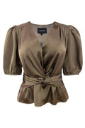 Tiki Ss Twist Bluse | Braun | Bluse von Liberté – nedsat