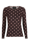 Mesh Ls Tshirt | Plum Rose Big Dot | Bluse fra Liberté
