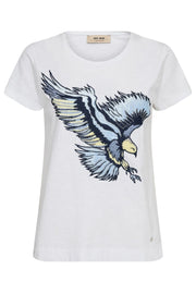 Rem O-SS Eagle Tee   | White | T-shirt fra Mos Mosh