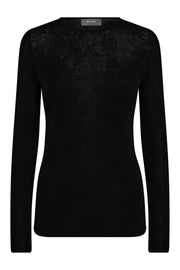 Bouch O-neck Knit  | Black | Strik fra Mos Mosh