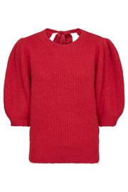 Coralie Bow Rib Knit 32135 | Flame | Strik fra Co'couture