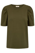 Fenja Tee Puff | Olive Night | T-Shirt von Freequent