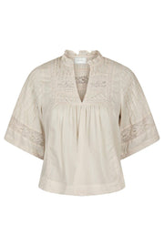 Siama S Voile Blouse | Ivory | Bluse fra Neo Noir