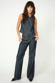 Marlena Nippon Jeans Long | Dark Blue | Jeans fra Mos Mosh