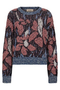 Teana Intarsia Knit | Crown Blue | Strik fra Mos Mosh