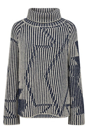 Helna Ikat Rollneck Knit  | Set Sail | Strik fra Mos Mosh