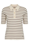 Caliz Stripe SS Knit | Coffee Quartz | Strik fra Mos Mosh – nedsat