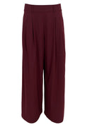 Davina Wideleg Pant | Pflaume | Hose von Black Colour